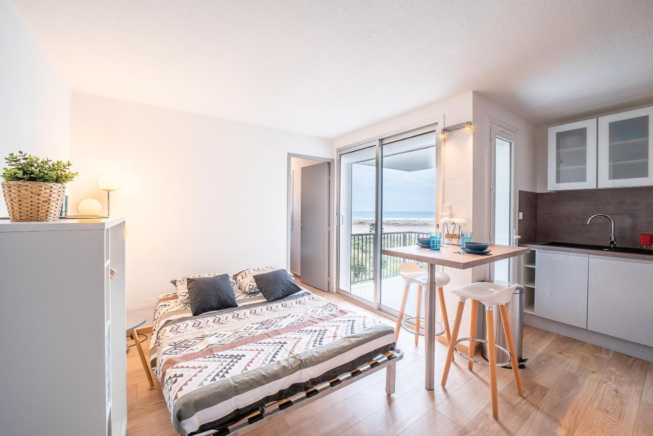 Le Bleu Soleil - Bel Appt Pour 4 Vue Mer Le Barcares Bagian luar foto