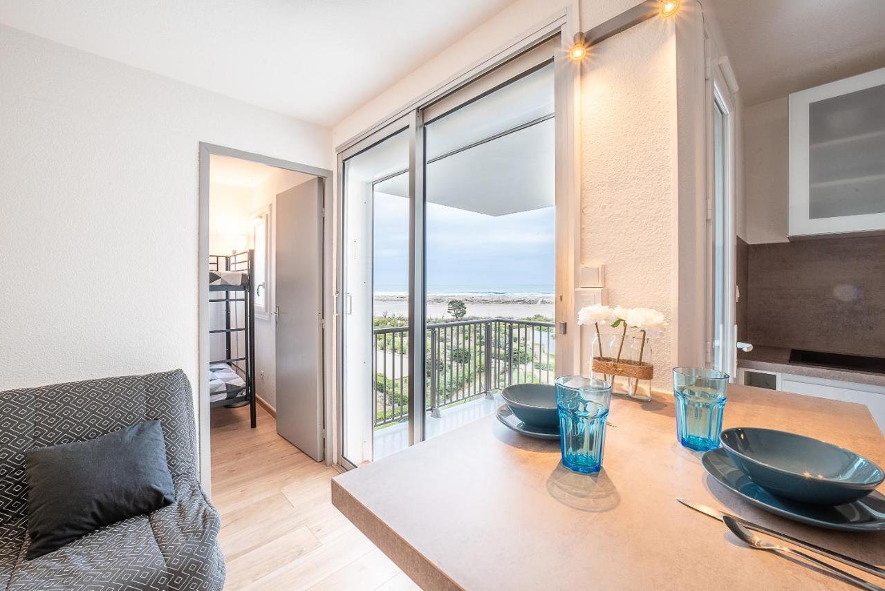 Le Bleu Soleil - Bel Appt Pour 4 Vue Mer Le Barcares Bagian luar foto
