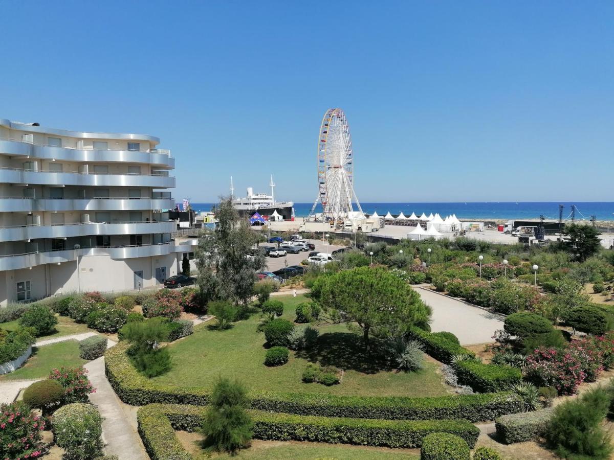 Le Bleu Soleil - Bel Appt Pour 4 Vue Mer Le Barcares Bagian luar foto
